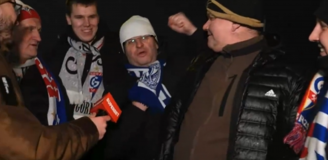 Kibic Lecha po meczu z Górnikiem W KIERUNKU LEGII KRZYCZY... xD [VIDEO]